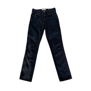 RE/DONE Women's Sz 24 Black High Rise Ankle Crop Jeans Button Fly
